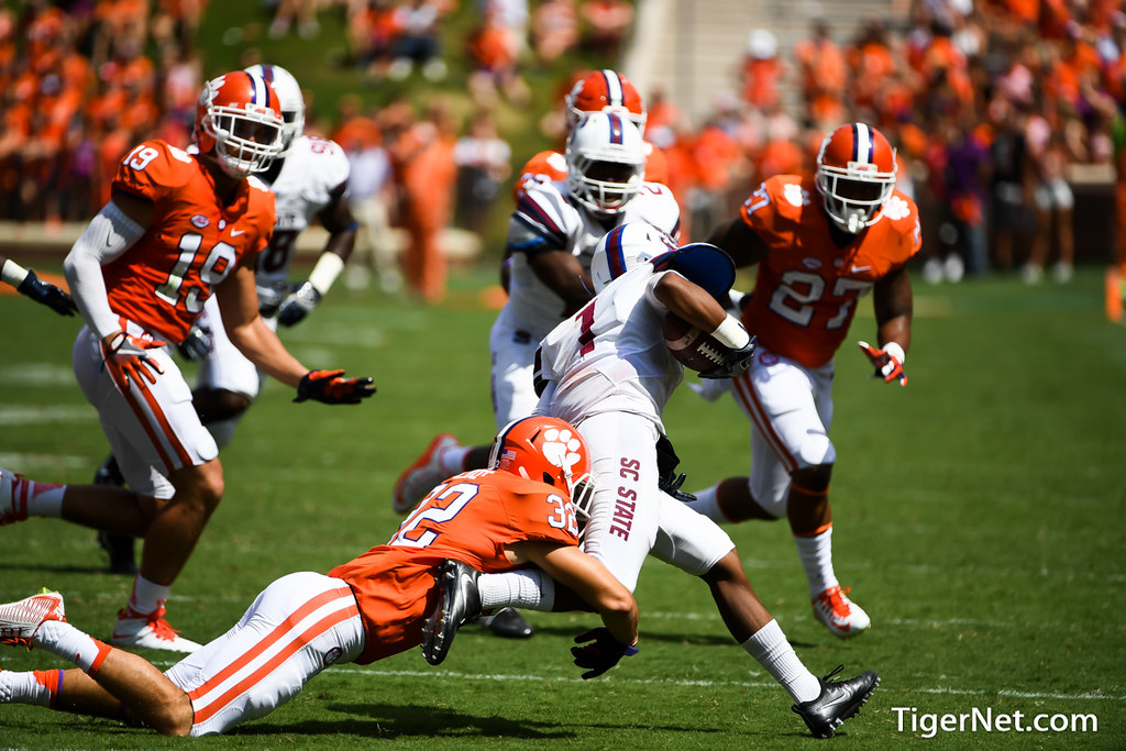 Clemson Football Photo of Kyle Cote and SC State