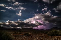 Lightning at Twilight in Etendeka Tablelands Namibia • <a style="font-size:0.8em;" href="https://www.flickr.com/photos/21540187@N07/8291666799/" target="_blank">View on Flickr</a>