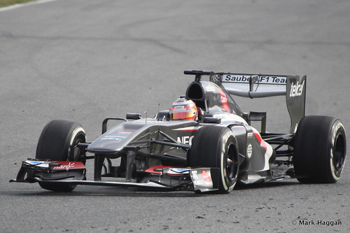 Nico Hülkenberg in his Sauber at Formula One Winter Testing, March 2013
