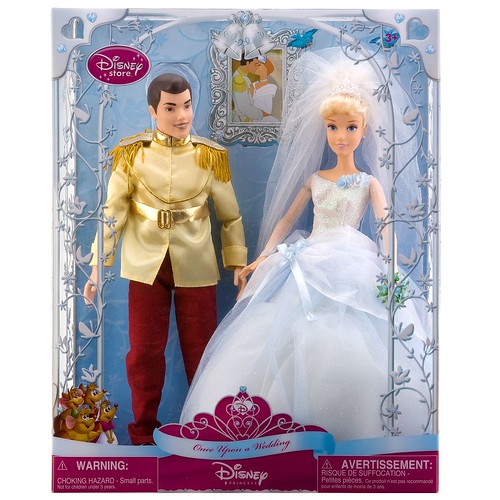 Disney Store Cinderella & Prince Charming Classic Wedding Fashion Doll Set NEW 