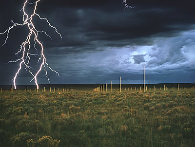Walter De Maria, The Lightning Field, 1977, Long-term installation, Quemado, New Mexico.