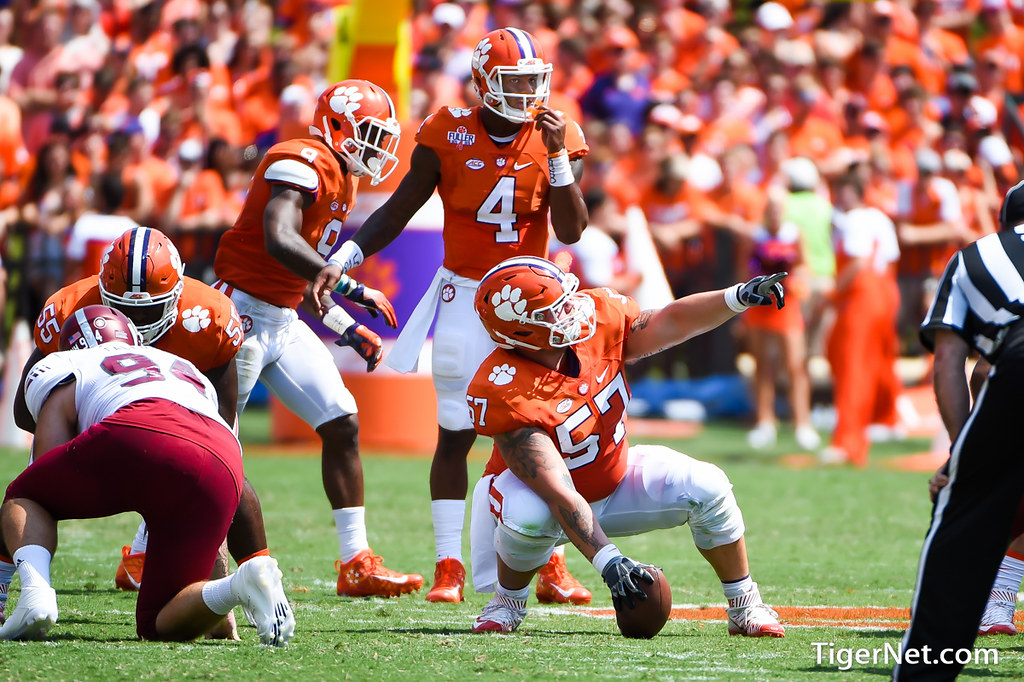 Clemson Football Photo of Deshaun Watson and Jay Guillermo and troy