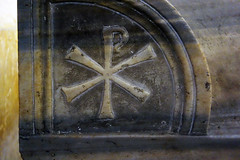 Carved Chi Rho detail from tomb, The Mausoleum of Galla Placidia