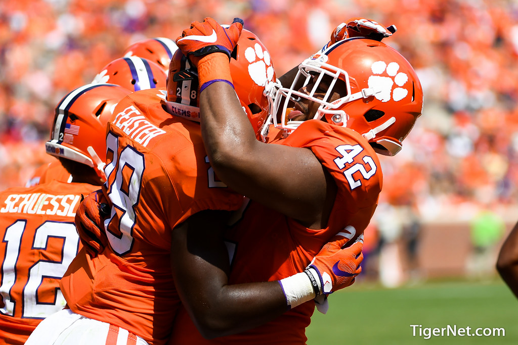 Clemson Football Photo of Christian Wilkins and Tavien Feaster and SC State