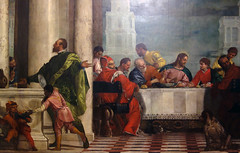 Detail of standing figure left, Paolo Veronese, Feast in the House of Levi
