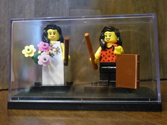 Brick Yourself Figure -Cute Couple in Display Case