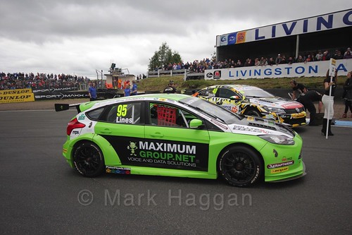 Stewart Lines on the grid during the BTCC Knockhill Weekend 2016