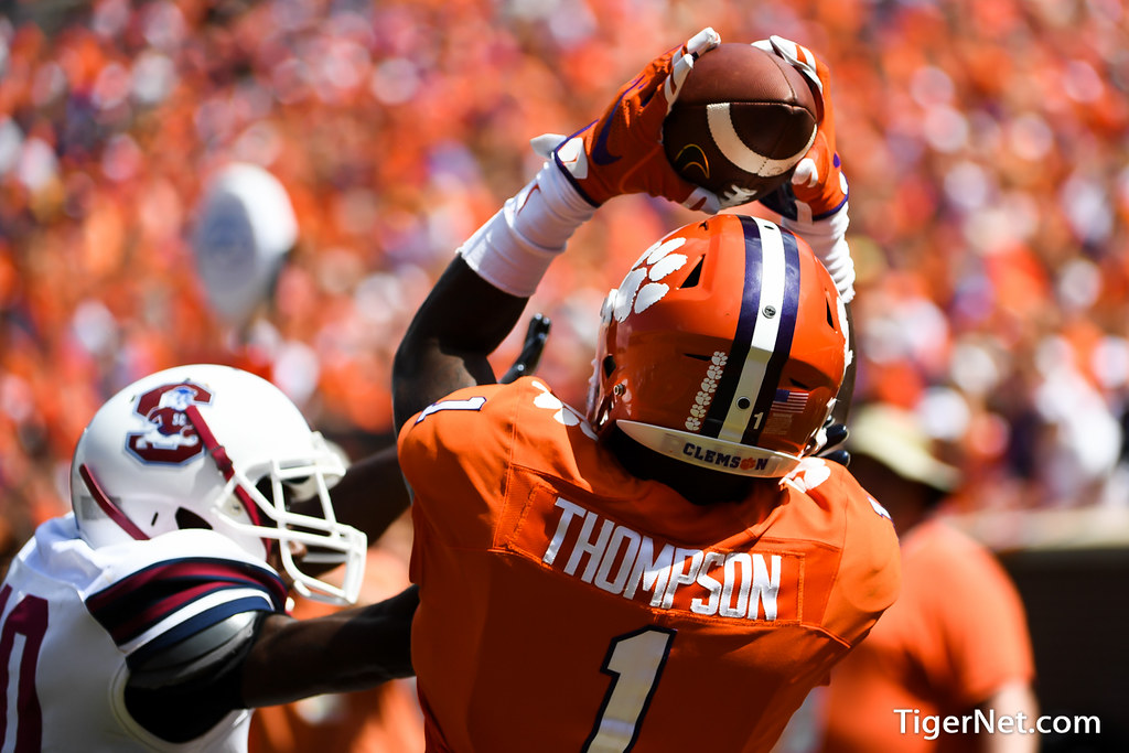 Clemson Football Photo of Trevion Thompson and SC State