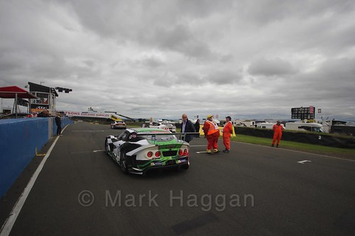 On the grid during the Ginetta GT4 Supercup during the BTCC Knockhill Weekend 2016