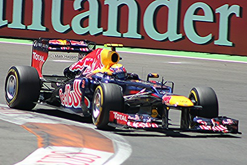 Mark Webber in his Red Bull Racing F1 car during the 2012 European Grand Prix in Valencia
