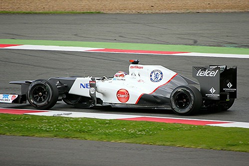Kamui Kobayashi in his Sauber at Silverstone