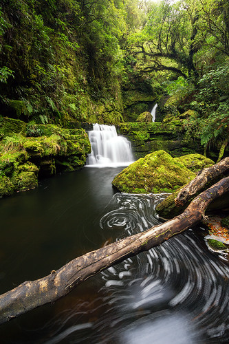 McLean Falls (Luke Tscharke) park longexposure newzealand green forest landscape waterfall movement nz april catlins froth mcleanfalls