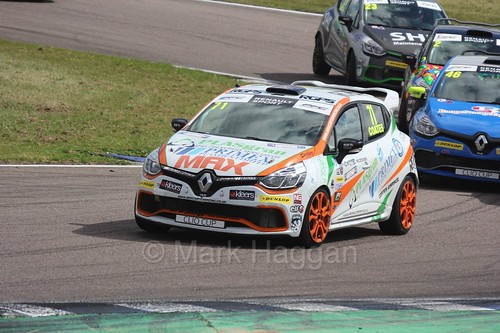 Max Coates at Rockingham during the Clio Cup, August 2016