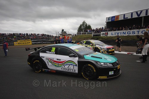 Mark Howard on the grid during the BTCC Knockhill Weekend 2016