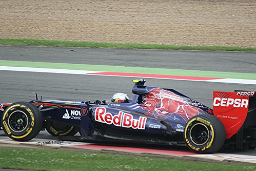 Jean-Eric Vergne in his Toro Rosso at Silverstone