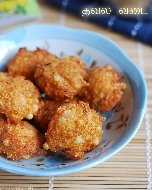 Thavala vadai recipe | South Indian snacks | Raks Kitchen | Indian ...