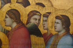 Giotto, The Entombment of Mary, detail with angelic conversation