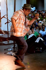 Dan Oestreicher Dancing with Trombone Shorty & Orleans Avenue at Wednesday at the Square, May 23, 2012