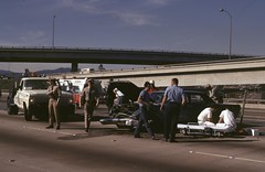 Traffic Accident East Bound 10 FWY at the I 405 January 1972