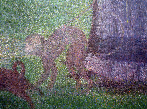 Seurat, A Sunday on La Grande Jatte—1884, detail with monkey
