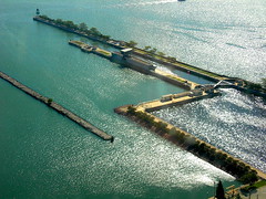 Lake Michigan lock from above • <a style="font-size:0.8em;" href="http://www.flickr.com/photos/59137086@N08/7898313052/" target="_blank">View on Flickr</a>