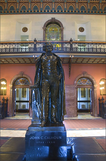 John C. Calhoun Statue -- State Capitol Columbia (SC) 2012.  It is entirely appropriate that a statue of Calhoun, the 19th century's most prominent supporter and theoretician of slavery, should stand in front of the State House of the first Secession Stat, From ImagesAttr