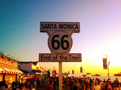 End Of The Trail Route 66 - Santa Monica Pier - California • <a style="font-size:0.8em;" href="http://www.flickr.com/photos/20810644@N05/8142861942/" target="_blank">View on Flickr</a>