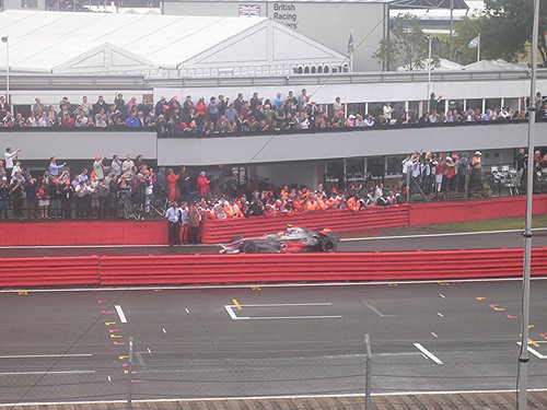 Heikki Kovalainen returns to the pits after the 2008 British Grand Prix