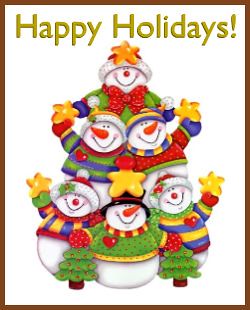 Snowmen wish everyone Happy Holidays!