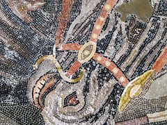 Alexander Mosaic, detail with dying horse (close)