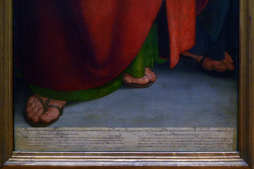 Dürer, The Four Apostles, right panel text
