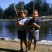 Bobby and another kid with the fish they caught