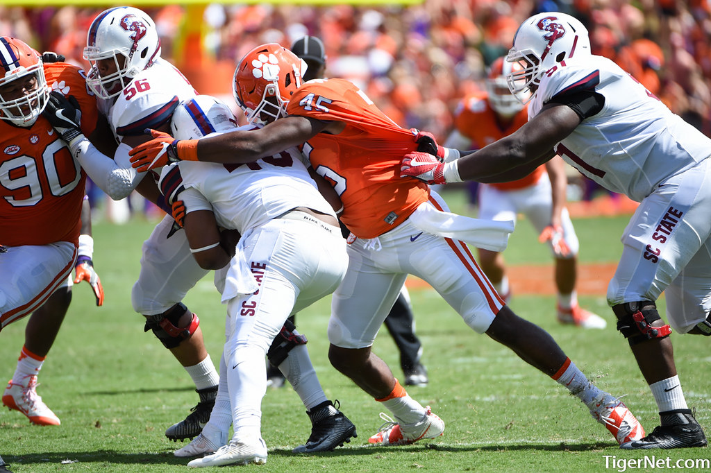 Clemson Football Photo of Chris Register and SC State