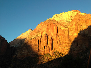 Zion National Park at sunset