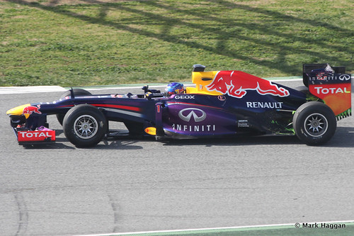 Sebastian Vettel in his Red Bull in Formula One Winter Testing, 3rd March 2013