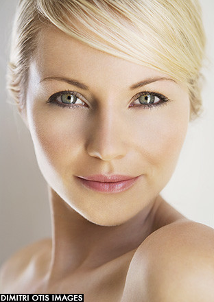 Beauty portrait of young blonde woman smiling, close-up. http://www.dimitri.co.uk/beauty.html