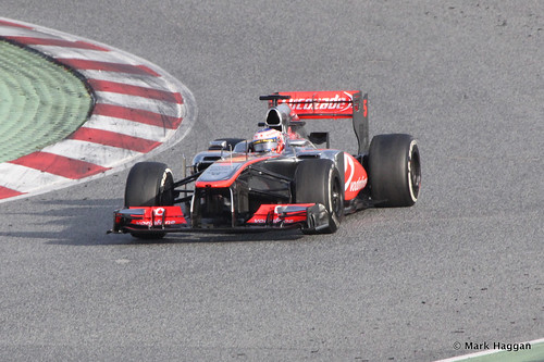Jenson Button in his McLaren at Formula One Winter Testing, 3rd March 2013