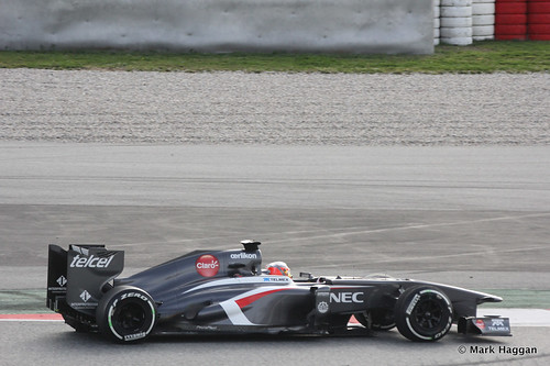 Nico Hülkenberg in his Sauber at Formula One Winter Testing, March 2013