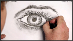how to draw a human eye