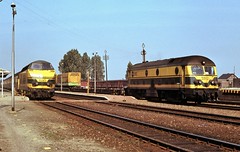 NMBS 6245 met IR & NMBS 5912 met huckepack in Neerpelt