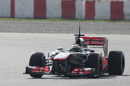 Sergio Perez in the McLaren at Formula One Winter Testing, March 2013