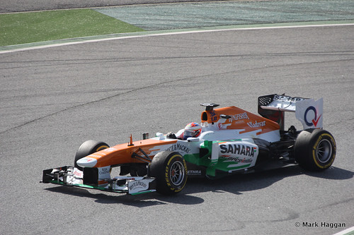 Paul Di Resta in his Force India at Formula One Winter Testing, 3rd March 2013