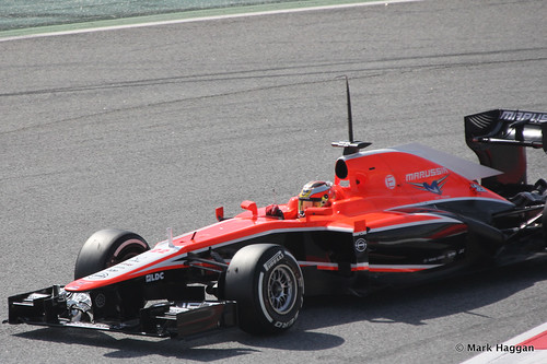 Jules Bianchi in his Marussia in Formula One Winter Testing, March 2013