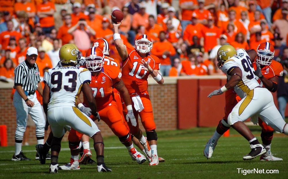 Clemson Football Photo of Barry Humphries and Cullen Harper and Georgia Tech