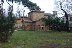 View of exterior of the Mausoleum of Galla Placidia (far)