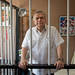 José López, Executive Director of the Puerto Rican Cultural Center and brother of Oscar López Rivera occupies makeshift jail cell as part of “32 DAYS FOR 32 YEARS” event.  Image taken on May 29, 2013, the 32nd anniversary of Oscar's incarceration in federal prison for seditious conspiracy.