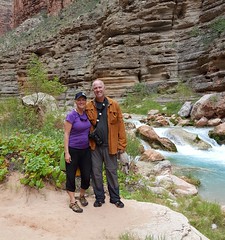 Laura & Fred at Havasu Falls in the Grand Canyon