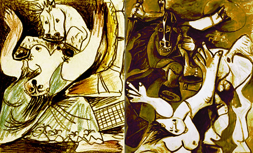 Rapto de las Sabinas, escenificación de Nicolas Poussin (1635), ambientación y encuadres de Pablo Picasso (1950). • <a style="font-size:0.8em;" href="http://www.flickr.com/photos/30735181@N00/8746842155/" target="_blank">View on Flickr</a>