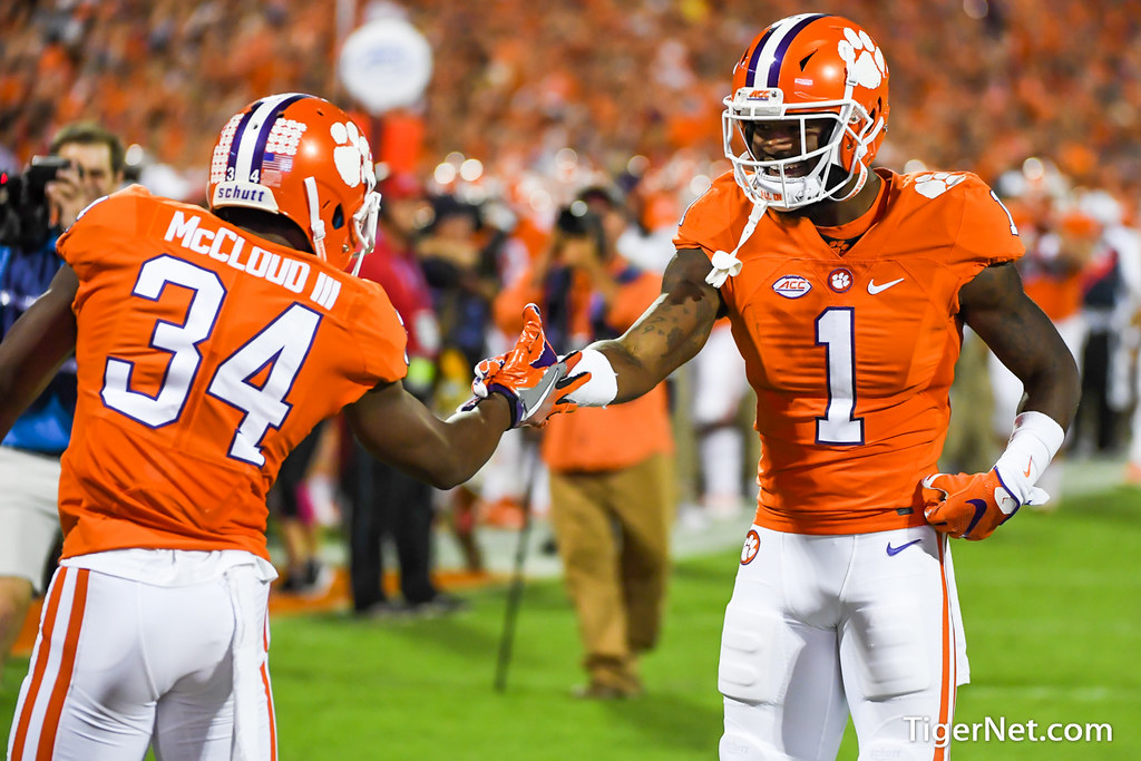 Clemson Football Photo of Ray-Ray McCloud and Trevion Thompson and Louisville