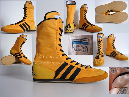 yellow boxing boots